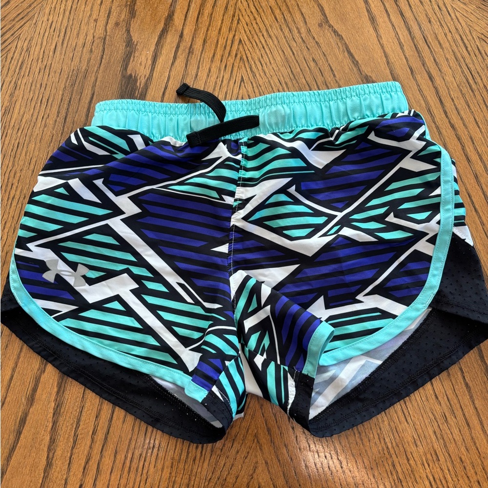 Under Armour Teal and Blue Athletic Shorts